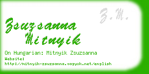 zsuzsanna mitnyik business card